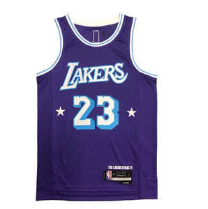 21-22 City Edition NBA Lakers Purple #23 Jersey Los Angeles Lakers