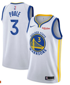 Poole White Golden State Warriors 2020/21 Swingman Badge Jersey - Association Edition