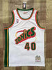 Shawn Kemp Seattle Supersonics Hardwood Classics Throwback Swingman Jersey white