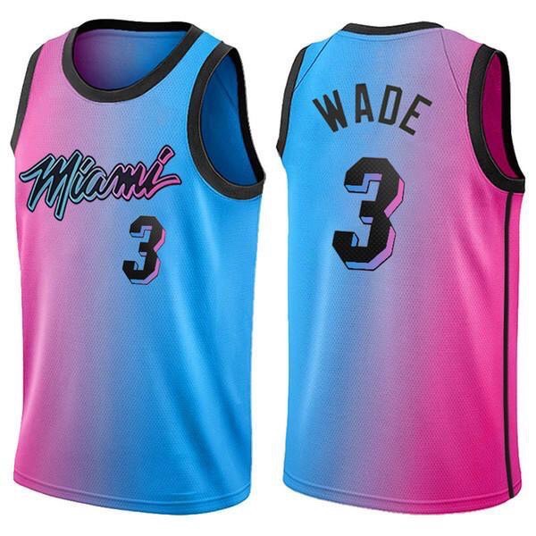 Men's Miami Heat Dwyane Wade #3 Pink 19-20 Swingman Jersey - City Edition