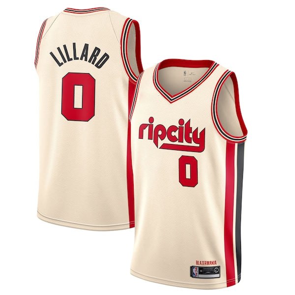 Portland Trail Blazers Damian Lillard Cream