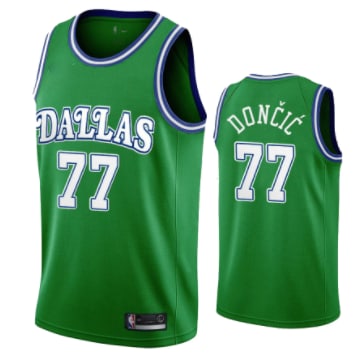 Shirts, Nwt Luka Doncic Dallas Mavericks Green Throwback Jersey Mens  Medium Stitched
