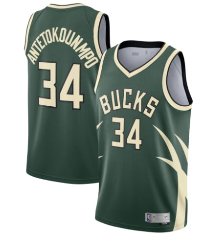 Milwaukee Bucks Giannis Antetokoumpo GREEN1